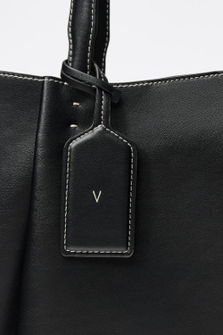 ZARA БОЛЬШАЯ СУМКА-ТОУТ, ЧЕРНЫЙ