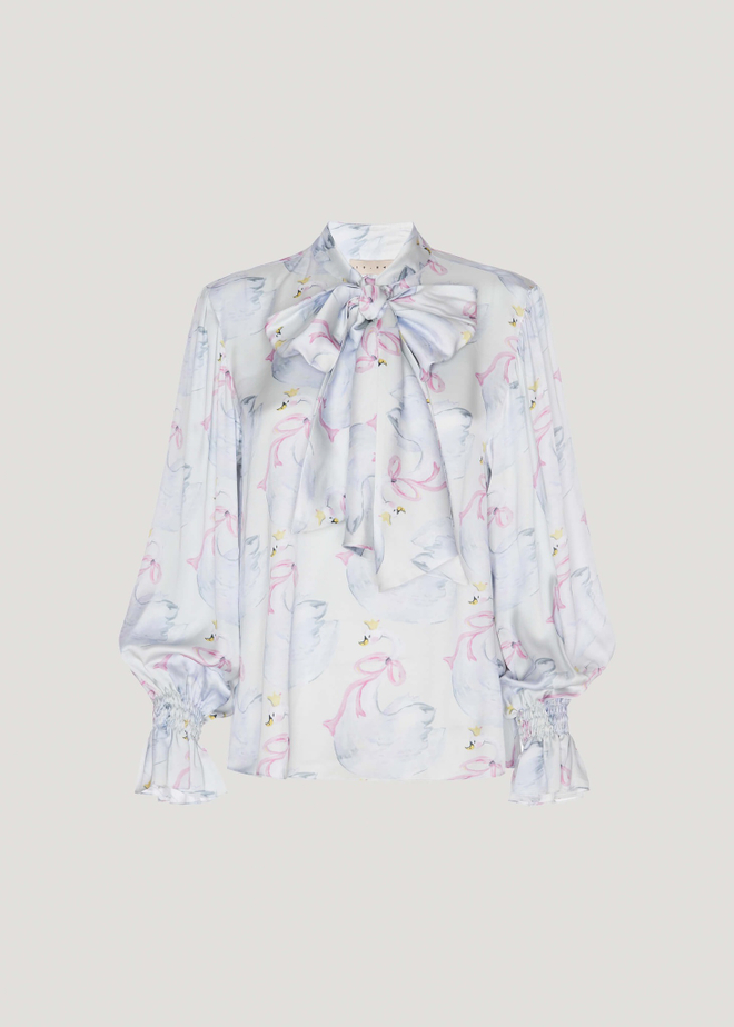 Блуза с бантом Swans