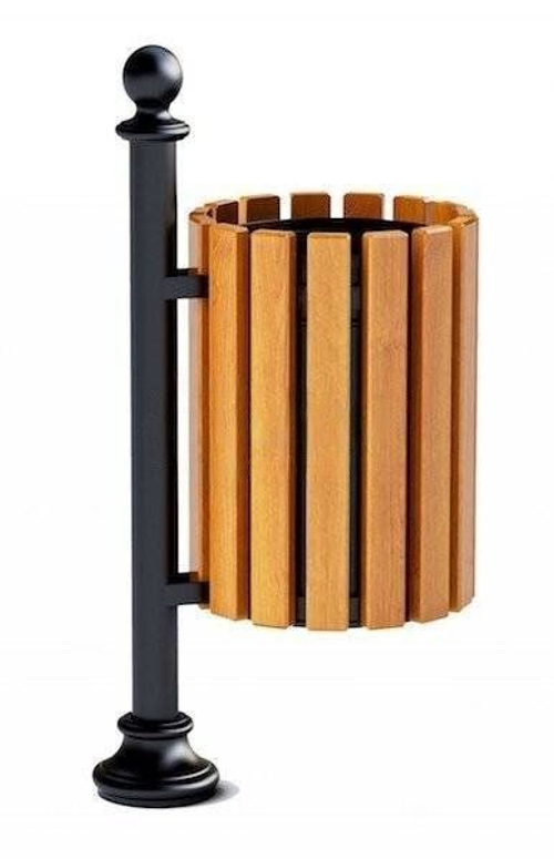 Урна комбинированная чугунная на столбике №3