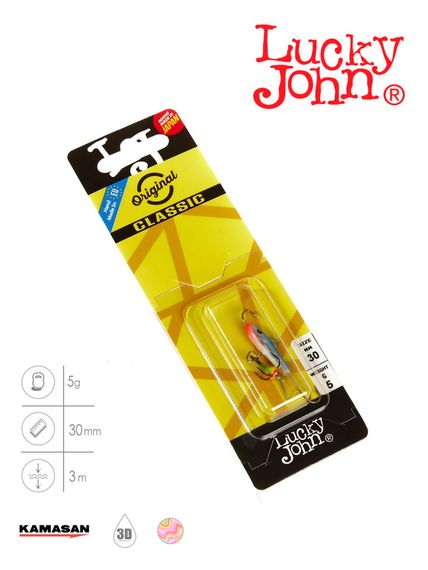 Балансир Lucky John CLASSIC 3 с тр. 30мм/15H блистер