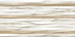 Настенная плитка Alma Ceramica TWU2550EPH14 Euphoria 24.9x50 белая / бежевая глянцевая / рельефная под мрамор / под дерево / полосы