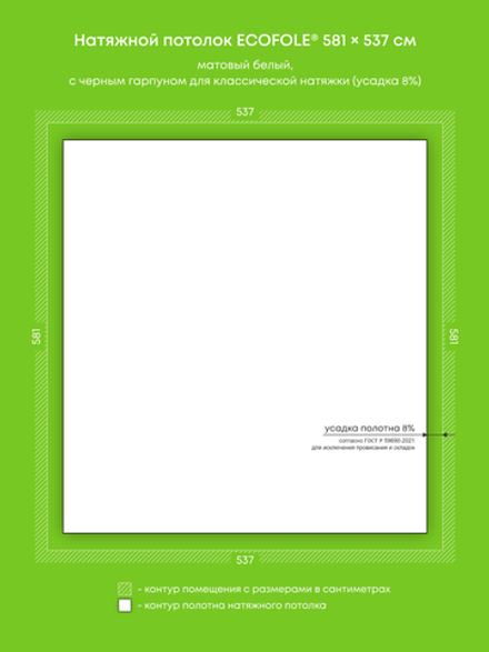 Натяжные потолки 31.2 м2, 13.4 м2, 19.8 м2, 9.6 м2