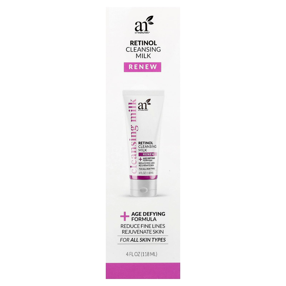 artnaturals, Очищающее молочко с ретинолом, для всех типов кожи, 118 мл (4 жидк. Унции)