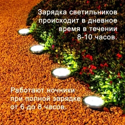 Ландшафтный светильник 4 шт. на солнечной батарее.