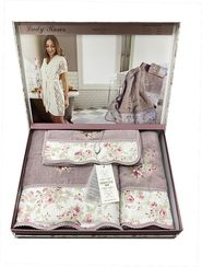 Набор полотенец LADY ROSES фиолетовый 3 предмета Maison Dor (Турция)