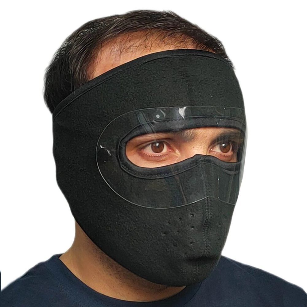 Теплая флисовая маска с очками - подшлемник для полного закрытия лица №180