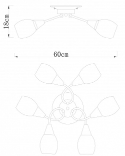 Накладная люстра Arte Lamp A2701PL-6CC