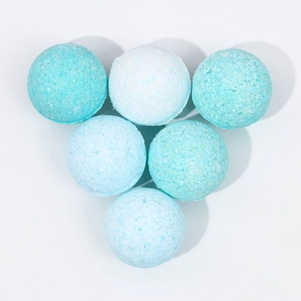 Набор из 6 бомбочек для ванны «Блестящего года!» с ароматом свежей мяты