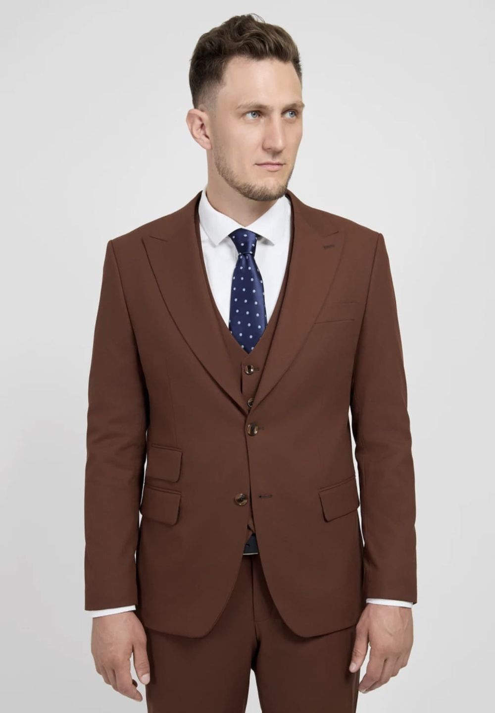 Мужской классический костюм (шоколадный) А32