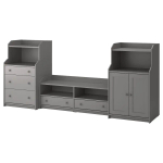 Тумба под телевизор - IKEA HAUGA, 116x46x277см, серый, ХАУГА ИКЕА