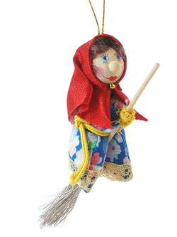 Кукла-подвеска Баба-Яга