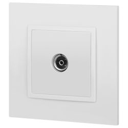 Розетка ЭРА Elegance 14-3101-01М TV одиночная, белый матовый