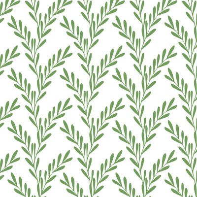 Листики-Колосья. Зеленые на белом