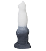 Бело-чёрный фаллоимитатор "Волк" - 25 см.