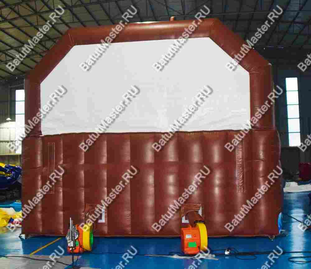 Большой батут-горка "Пиратский корабль 2" с пушками