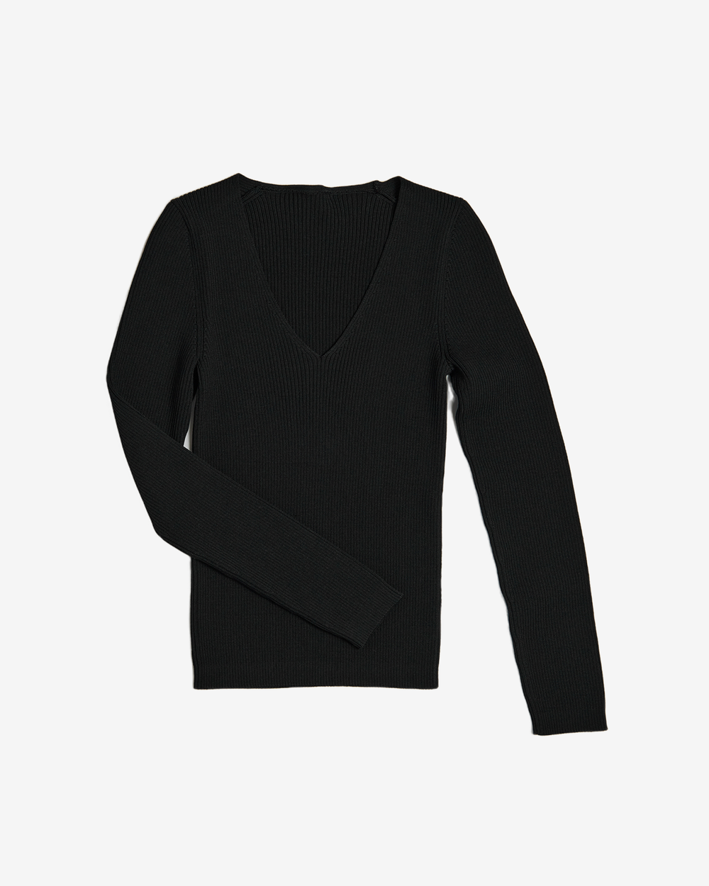 Топ с длинным рукавом и V-образным вырезом