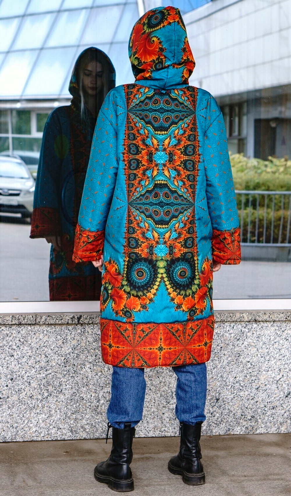 Двустороннее пальто-парка