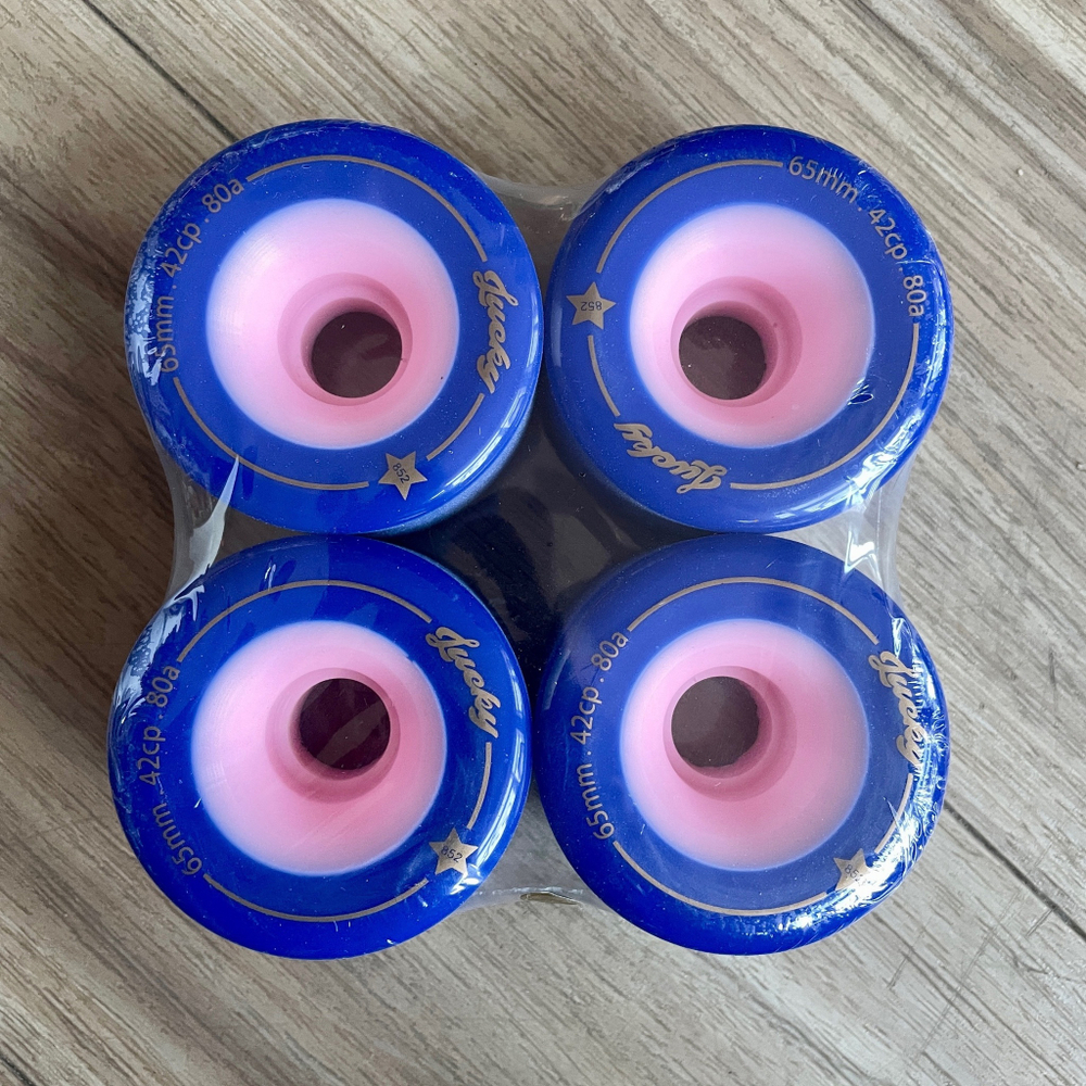 Колеса Lucky Wheels 65mm 80A 42CP Blue-Pink