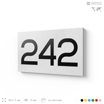 Номер на дверь 242, табличка на дверь для офиса, квартиры, кабинета, аудитории, склада, белая 120х70 мм, Айдентика Технолоджи