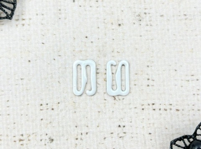 Крючки для бюстгальтера, металл, ш. 1,2 см, белый