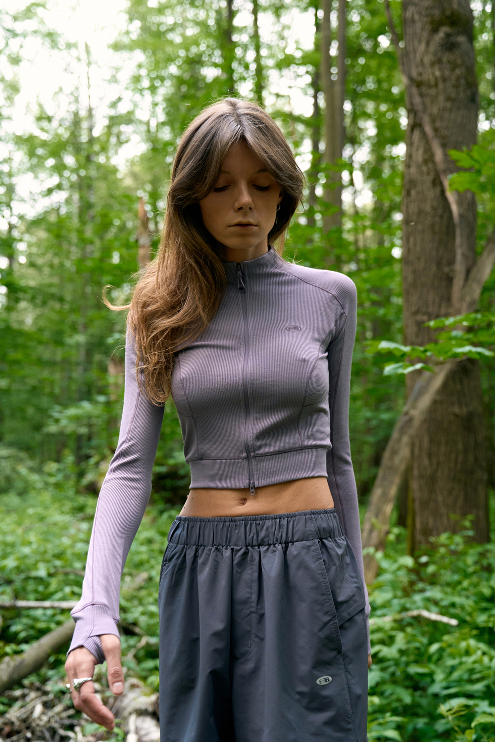 Лонгслив Nothomme Blue Coolmax Wool Waffle Cardigan Women's "Grey Purple"