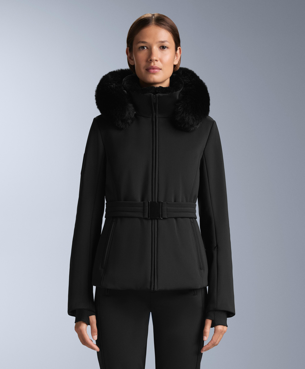 Oysho Супертонкая водонепроницаемая куртка Primaloft® SKI, черный