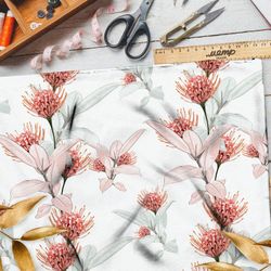 Ткань поплин очаровательный фантастический цветок