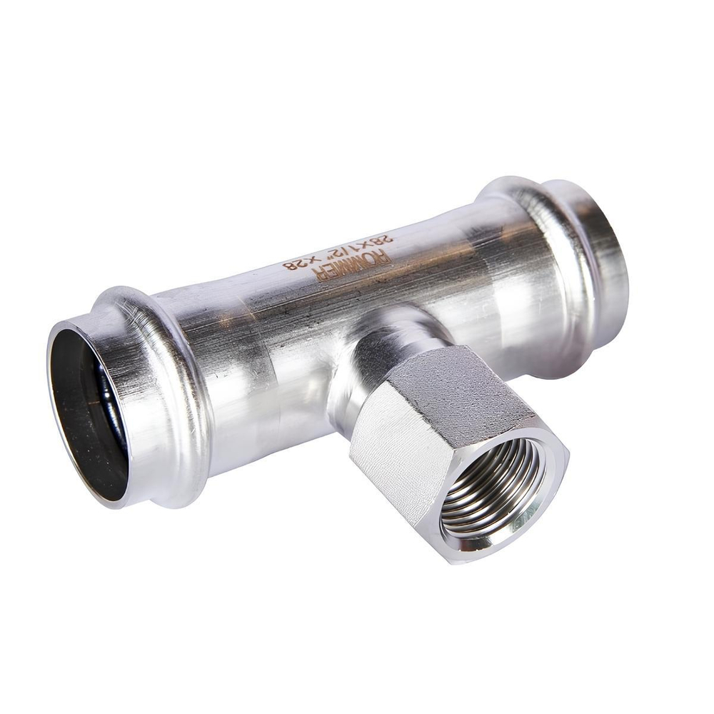 ROMMER Тройник с ВР 28x1/2" из нержавеющей стали прессовой