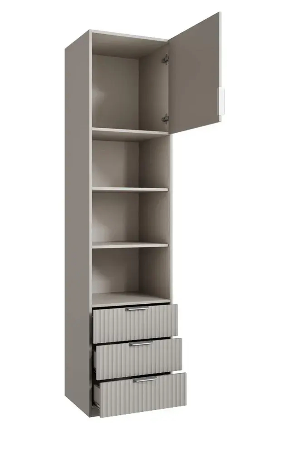 Книжный шкаф Валенсия- 1, серо-коричневый