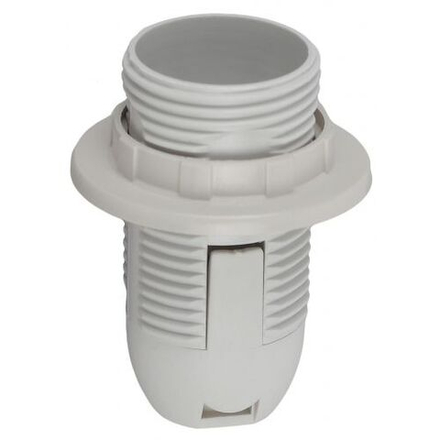 Патрон E14 с кольцом пластик бел. (х50) (50/400/14400) Эра Б0043746