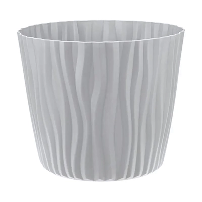 Кашпо ВОЛНА D250мм 8л с вкладышем Серый