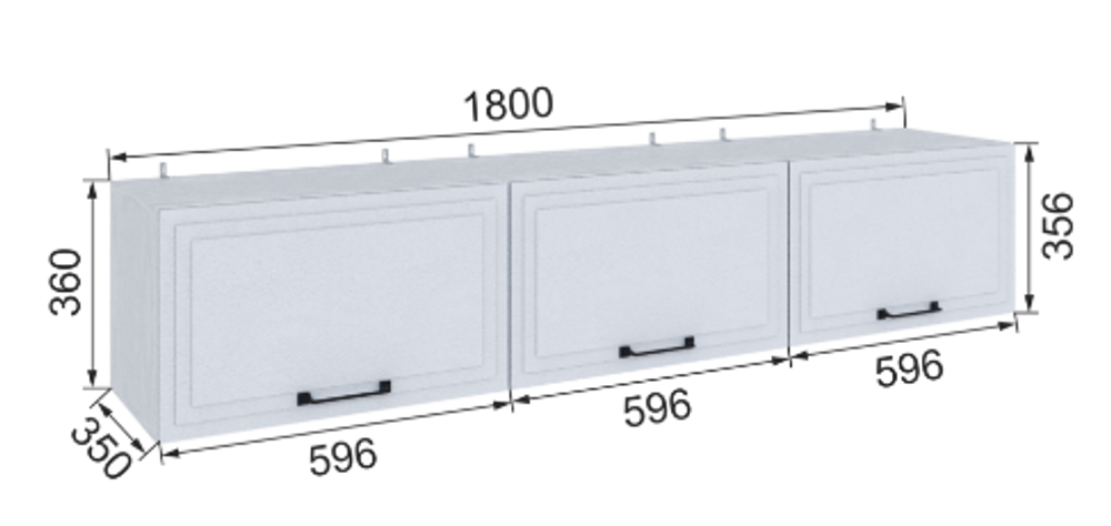 Полка навесная Бруклин 180ГНГ-3