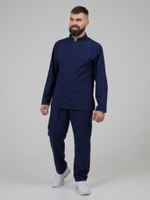 Темно-синий мужской китель "Кобальт" для повара и кондитера NVDesign