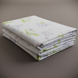 Простынь на резинке поплин Сказка "Кролики" 120x200 см