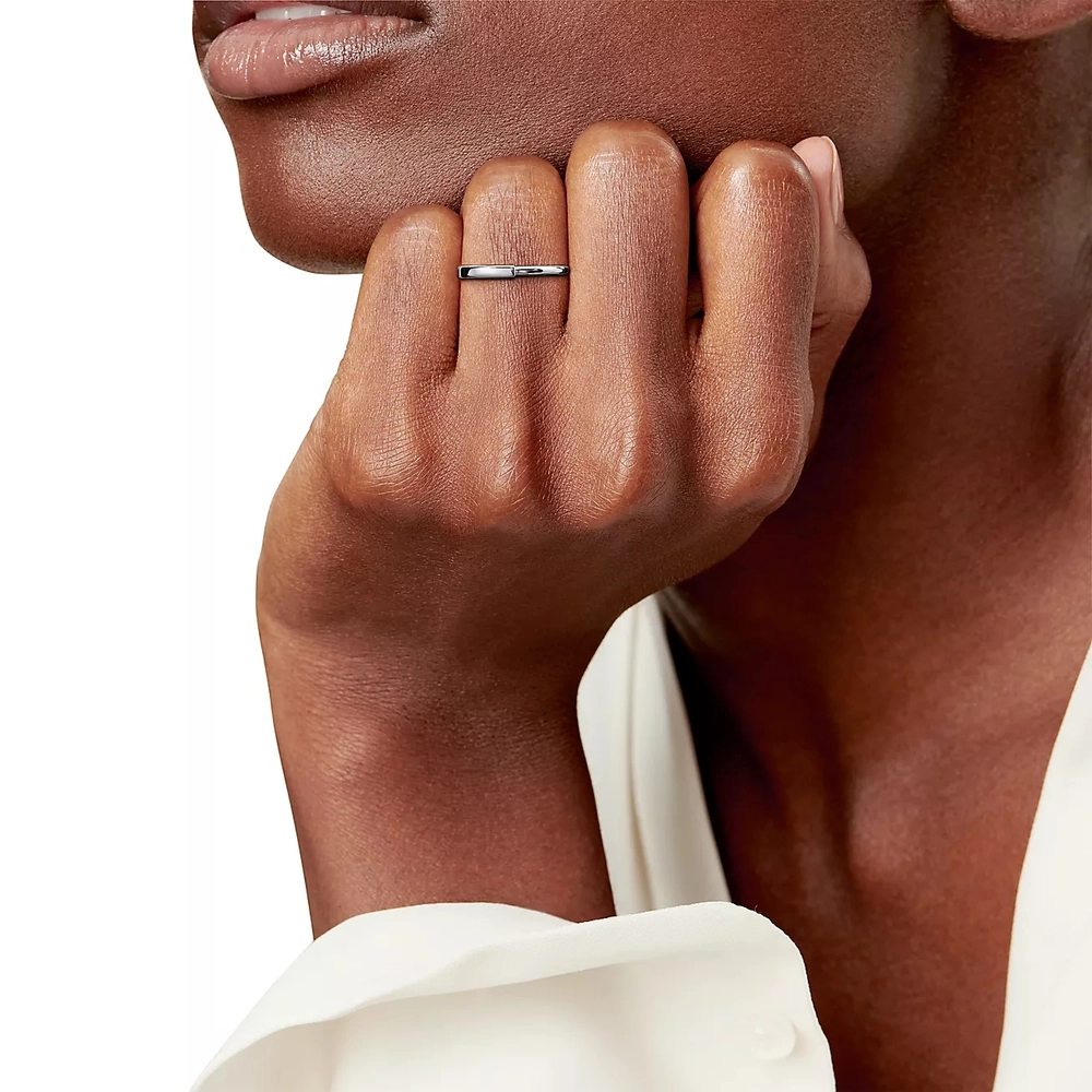 Кольцо из белого золота, Tiffany💠 Lock ring