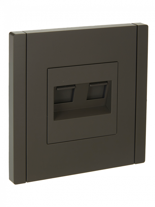 FORTE&PIANO Розетка двойная RJ11+RJ45 кат.5E FP335 серый IEK