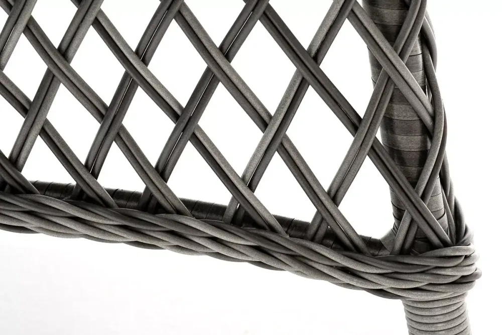 "Эспрессо" плетеный круглый стол, диаметр 150 см, цвет графит