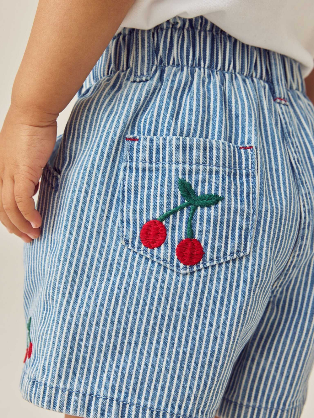 Шорты джинсовые с вышивкой для девочки Next E29-079, Синий