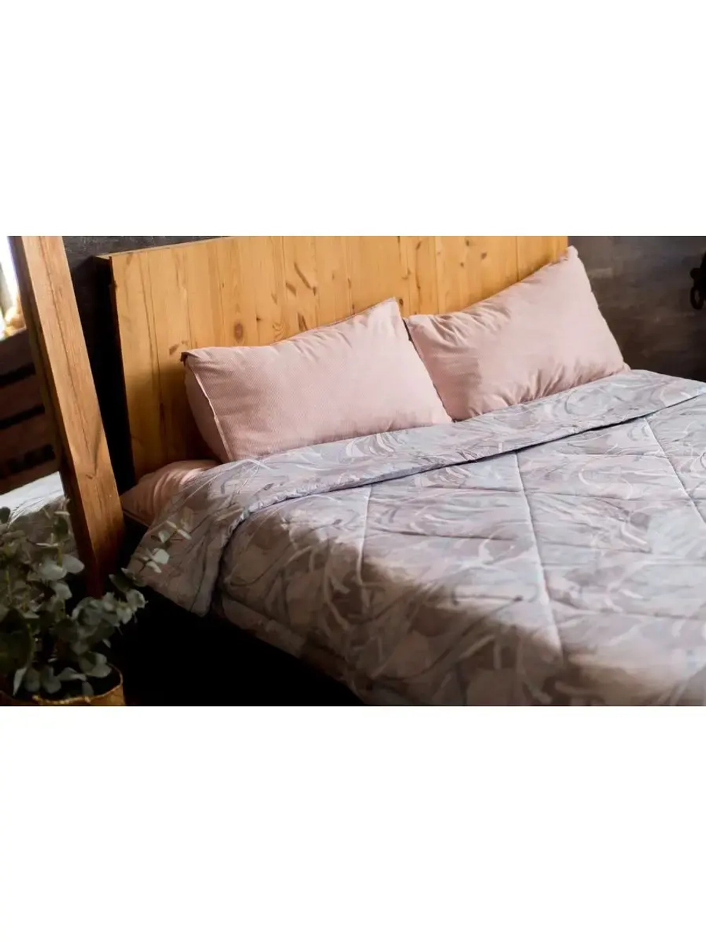 Одеяло лен двуспальное 172 х 205 утепленное зимнее льняное