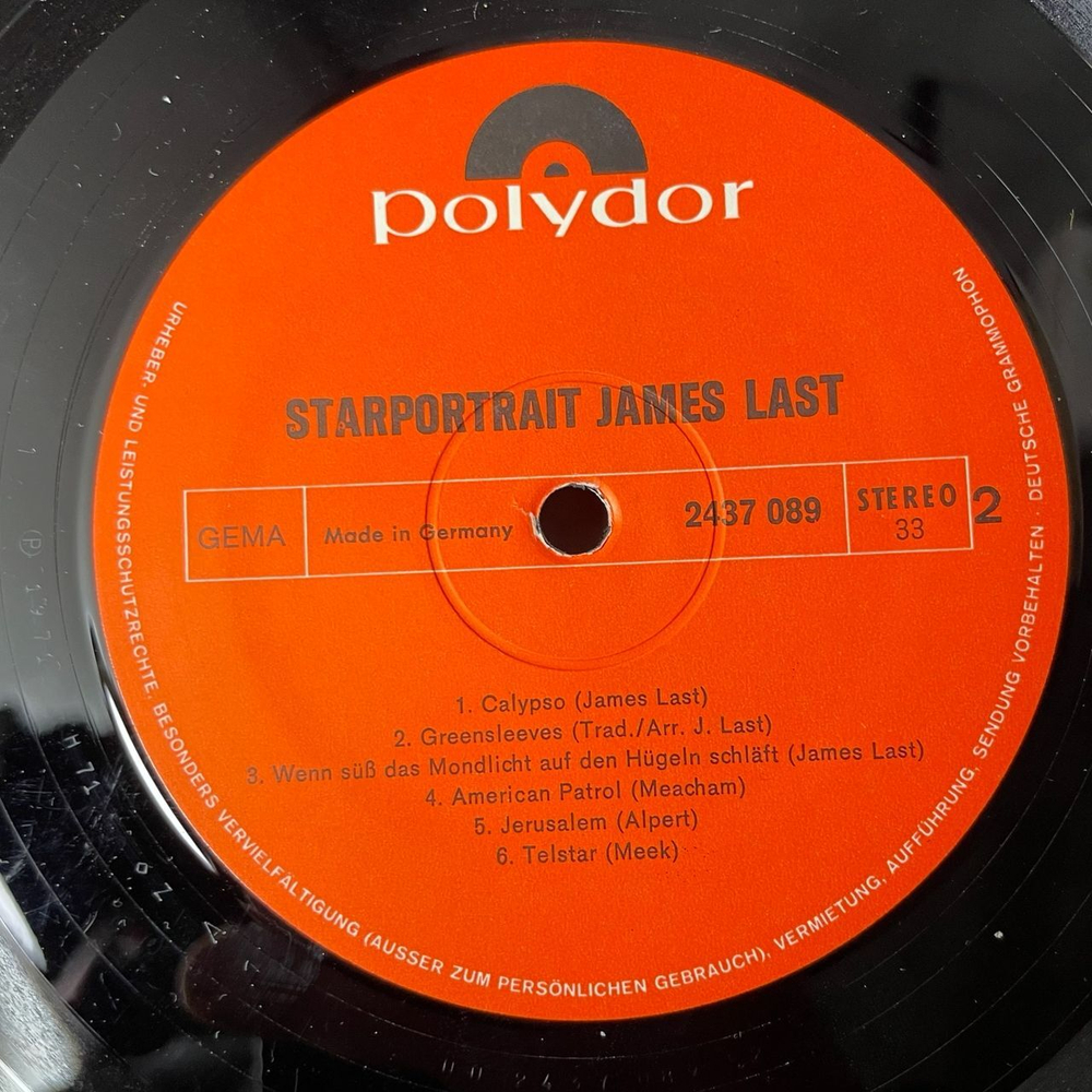 Винтажная виниловая пластинка LP Джеймс Ласт James Last Starportrait (Germany 1971)