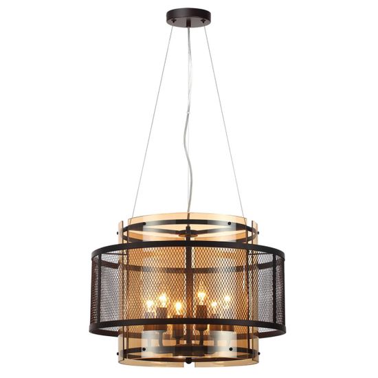 8007/6 MODERNI LN25 251 черный/черный, золотой металл/металл, стекло Люстра подвесная Е14 6*40W 220V ZARINA