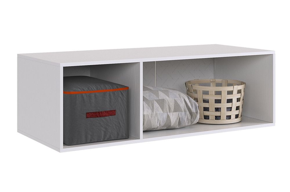 Антресоль трехдверная "Ева" 117.01 (белое дерево/белый матовый)