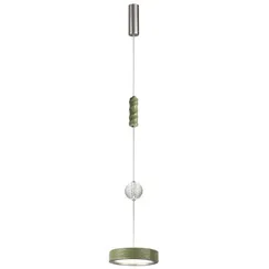 5451/32LA L-VISION ODL_EX26 зеленый/никель/металл/керамика/хрусталь/акрил Подвес LED 32W  2000К/3000K/4000K RIVIERA