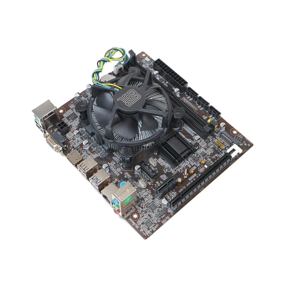 Материнская плата с процессором BaseTech H110M, Socket1151, i5-6500, mATX, Retail, Socket1151, Intel UHD Graphics 530, 2xDDR4, PCIe3.0, 1xM.2, GLAN, PS2, 6xUSB2, 4xUSB3, VGA, HDMI, кулер CPU (BT-H110M-6500)