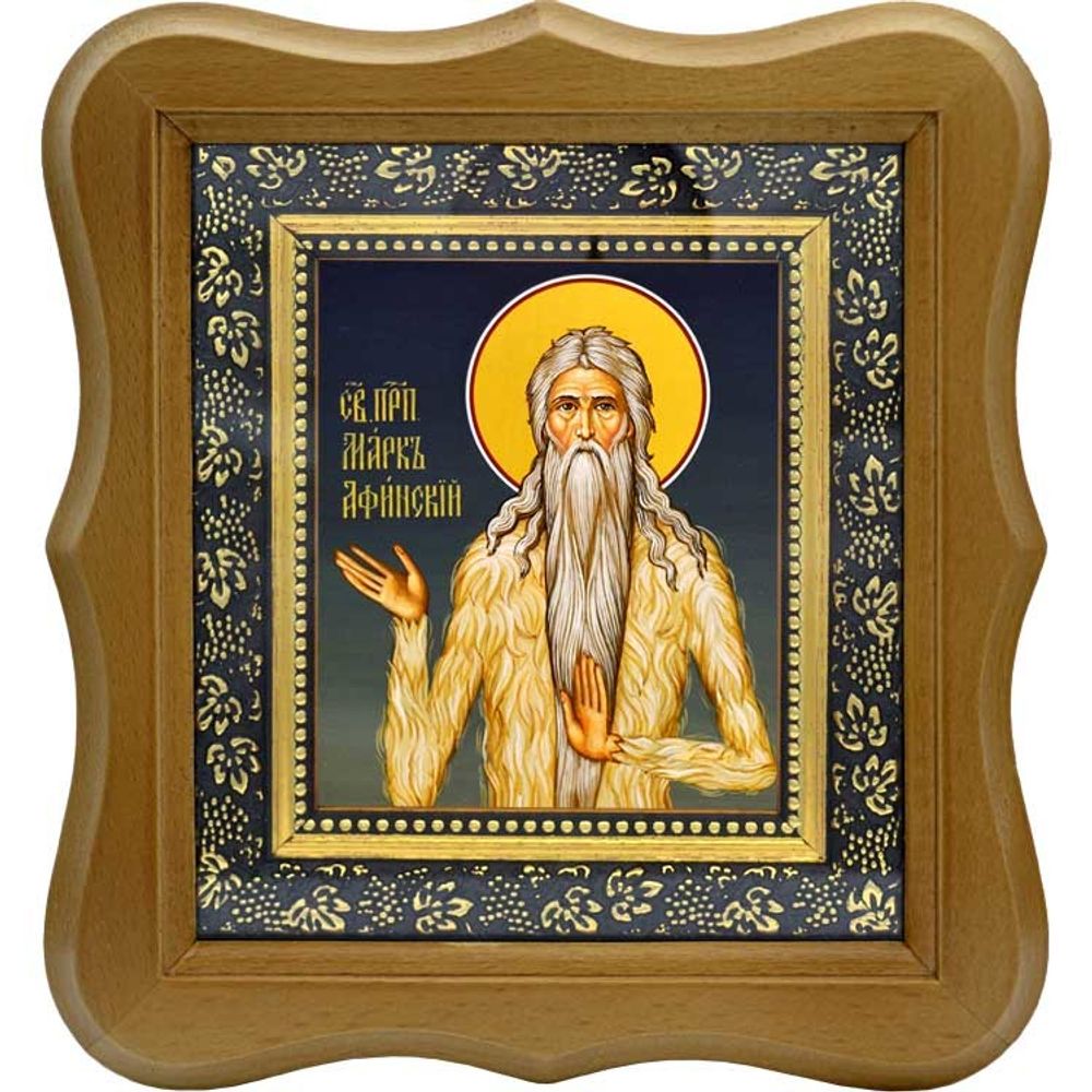 Марк Афинский, Фракийский Преподобный. Икона на холсте.