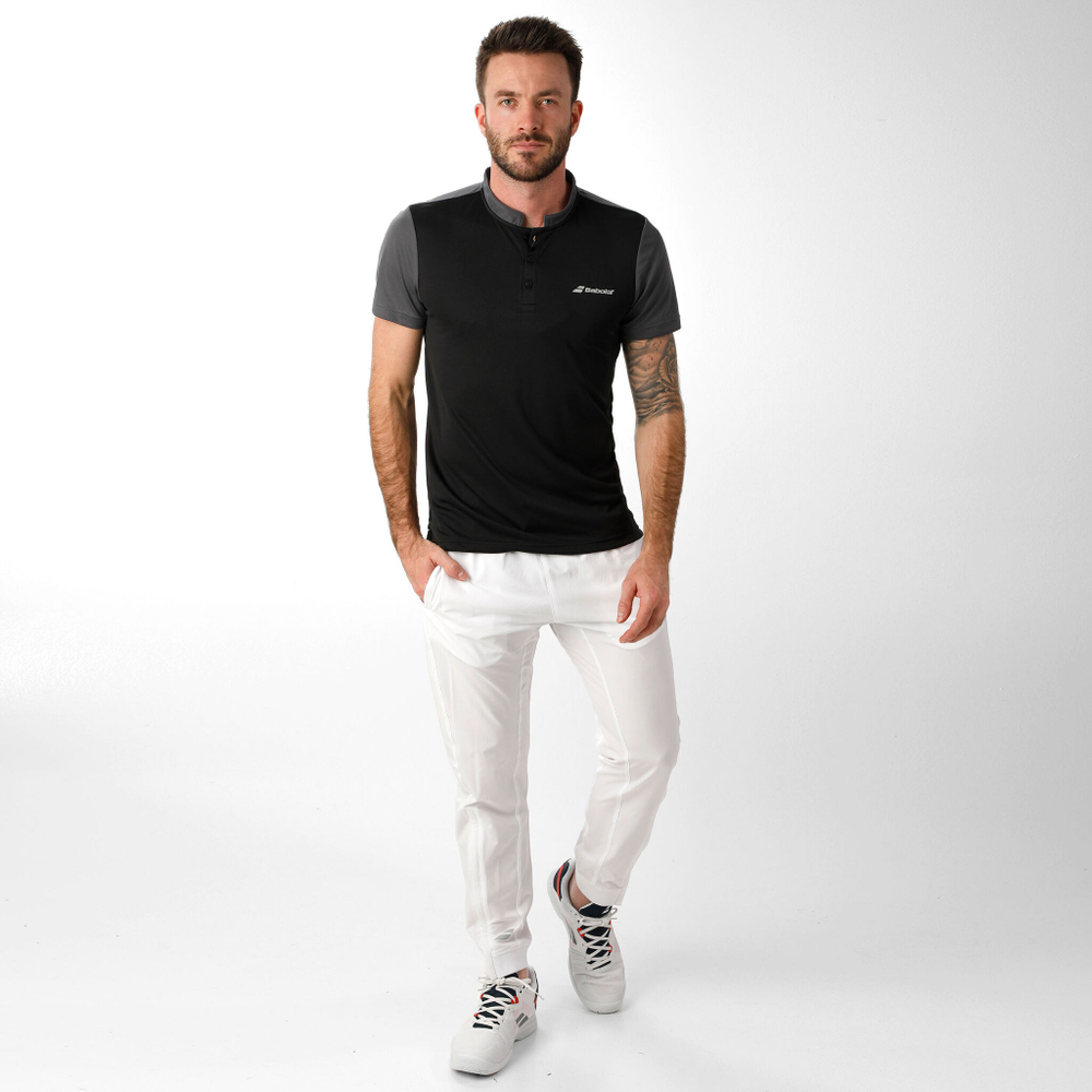 Мужское теннисное поло Babolat Play Polo Men - Black, Grey