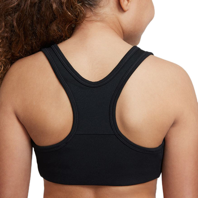 Топ для девочки теннисный Nike Dri-Fit Swoosh Bra Futura G - black/white