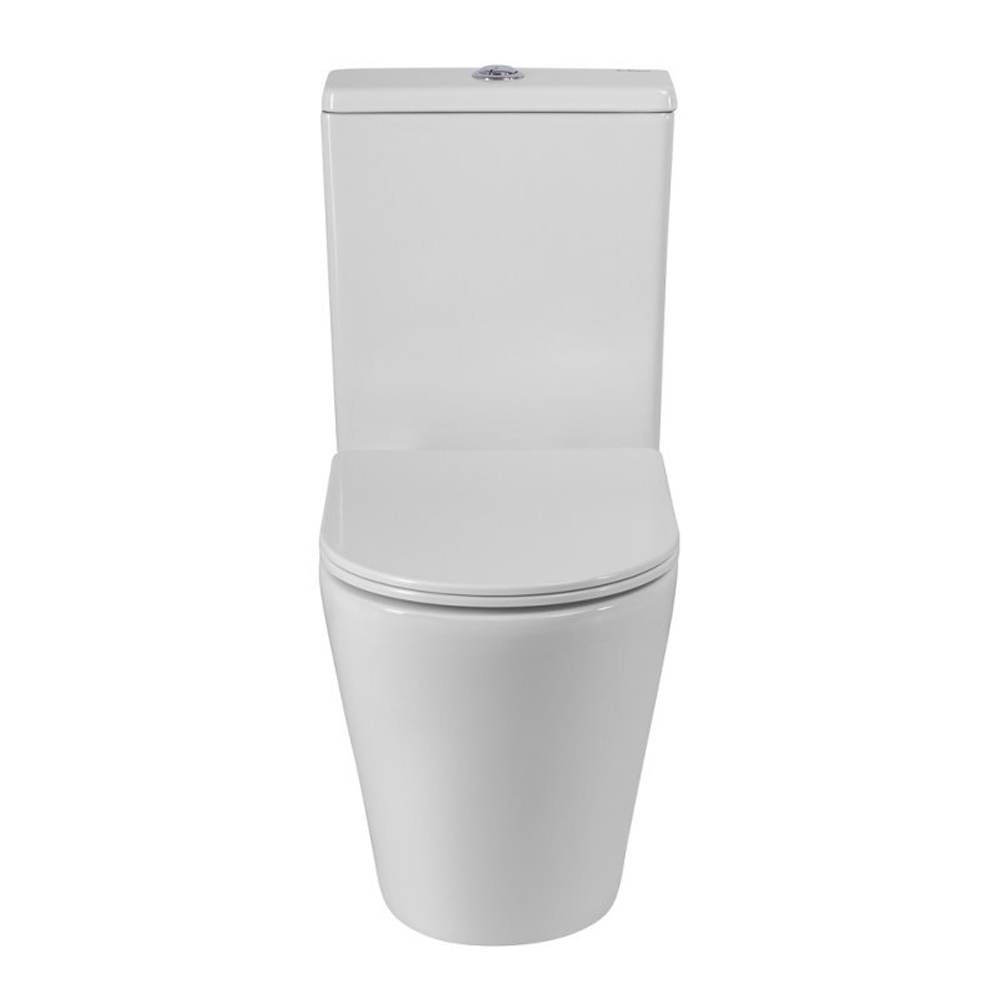 Унитаз-компакт безободковый BelBagno Flay-R BB2149CP-TOR/SC с крышкой-сиденьем микролифт, белый