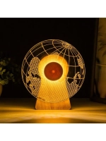 Светильник сенсорный «Глобус» LED крутится 6 Вт USB 15×4×16