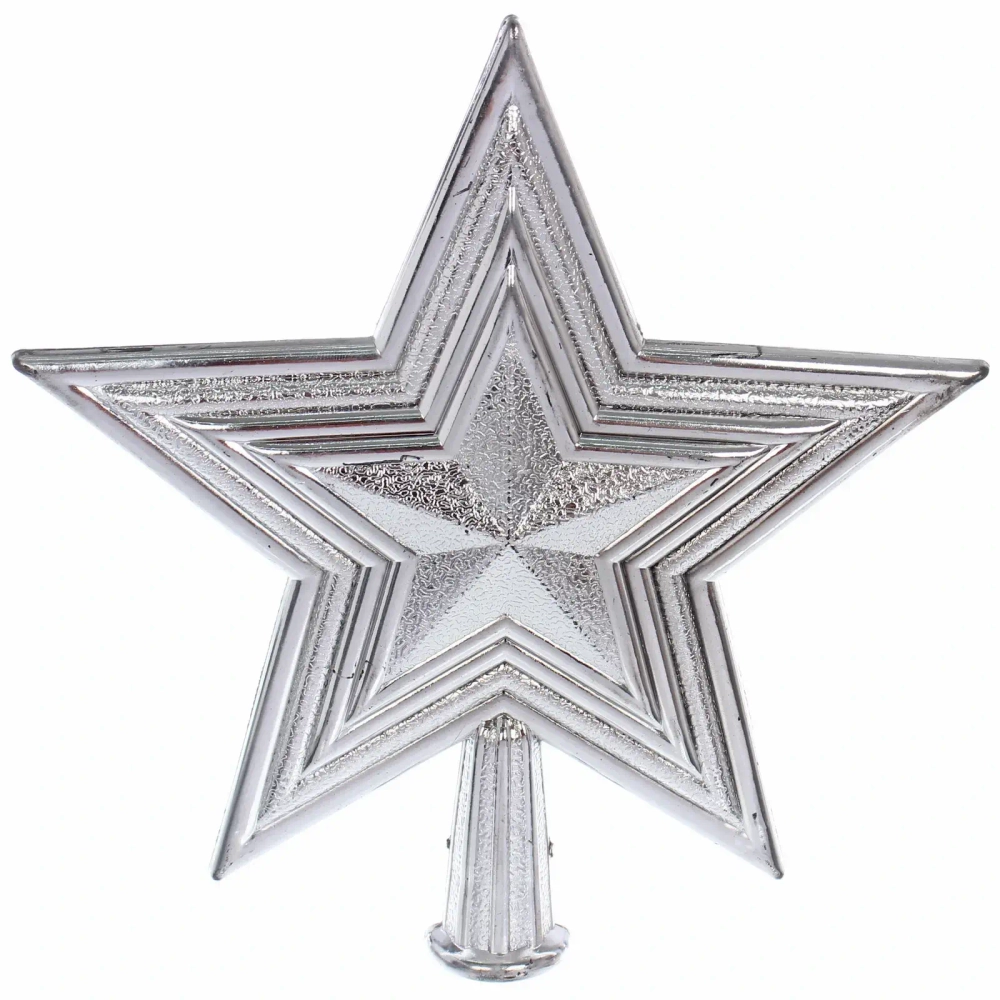 Звезда на елку «Волшебная красавица» 16*20 см, Серебро